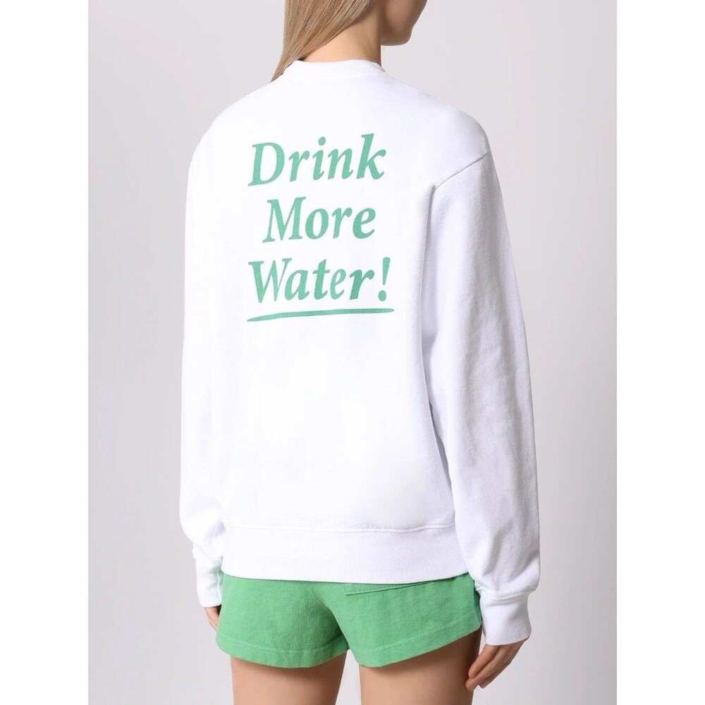 Sporty and Rich Drink More Water Crewneck Classic Logo Sweatshirt M Made in USA
